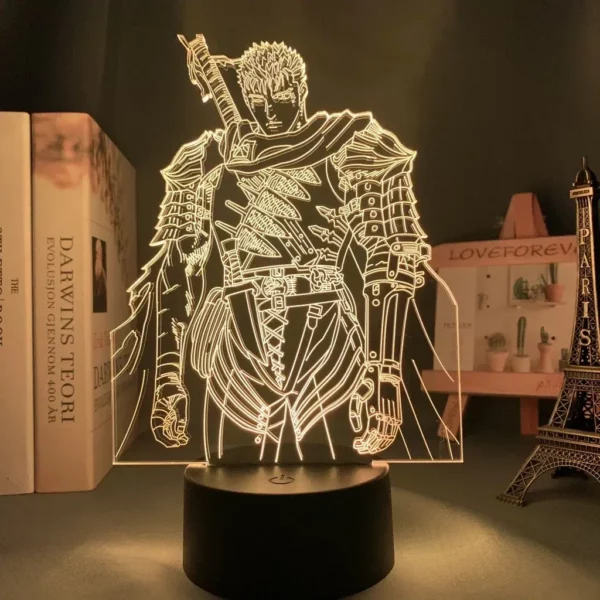 Figurine Guts, Berserk, Veilleuse LED 3D Anime pour chambre à coucher